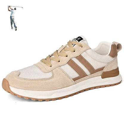 NEW Pigskin Leather Men Golf Sport Sneakers High Quality Male Golfer Athletic Training Shoes Spring Outdoor Walking Trainers