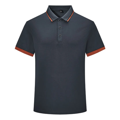 Men Training Polo New Cool Polo Shirt Luxury striped collar short sleeved T-shirt Fashionable patchwork sport casual tops summer