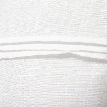 2025 New Design Men's Solid Color Linen Long Sleeve Shirt - Casual Button-Down Collar Shirt for Men