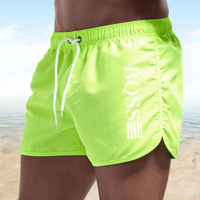 2025 Summer fast drying swim shorts Breathable net fast drying surf beach pants Men's fitness pants Elastic waist shorts S-4XL