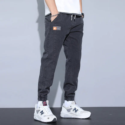 Men's Loose Harlan Strap Denim Pants Casual Versatile Fashion Baggy Jeans For Men Streetwear