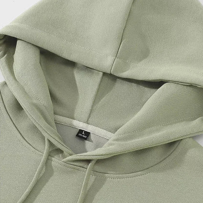 470G-570G HeavyWeight Cotton New Autumn Casual Men's Top Solid Color Loose Pullover Hoodies Sweatshirt Long-Sleeve Men Clothing