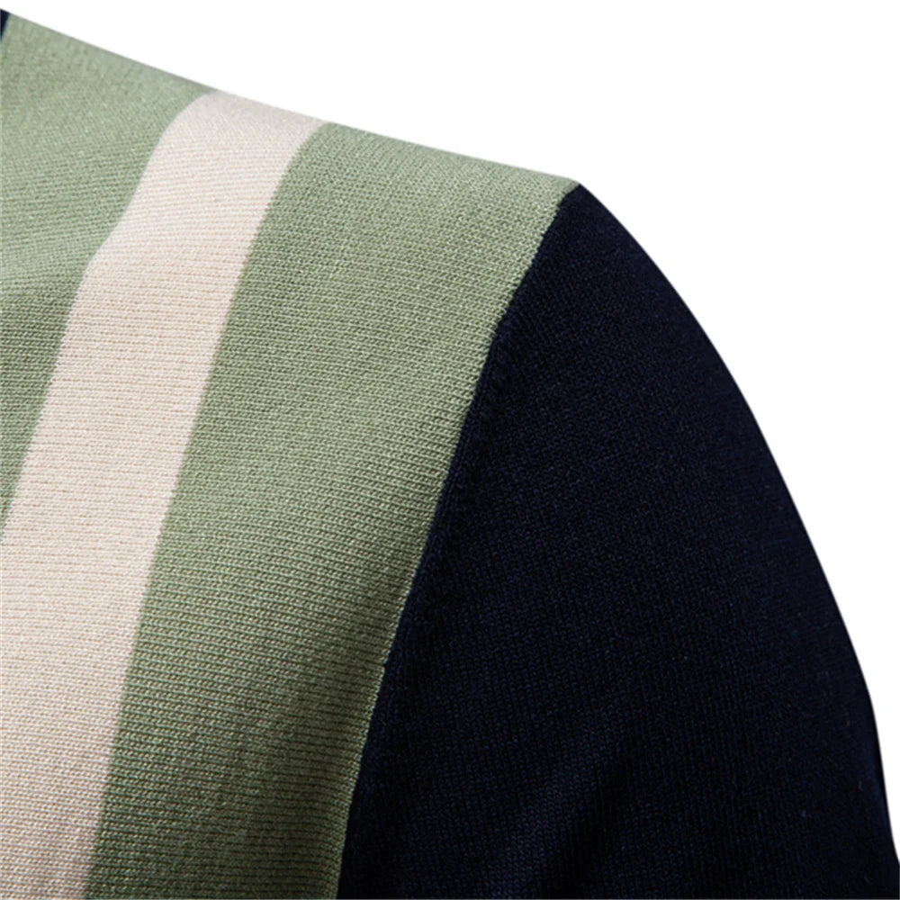 AIOPESON Brand Men's Striped Mesh Polo Shirt for High Quality Breathable Fabric Stylish Casual Male Polo Shirts ﻿
