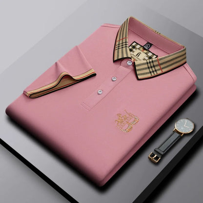 Men's Short Sleeved Luxury Brand POLO Shirt Summer New Jacquard Design Fashionable Classic Golf Top Soft Breathable T-shirt