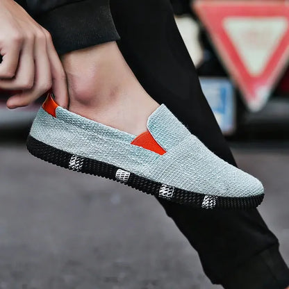 Men's Board Shoes Summer New Luxury Canvas Breathable Soft Sole Hiking Casual Fashion Trend Linen Lazy Fashion Brand Shoes