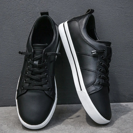 Fashion Men's Sneakers Comfortable Soft Thick Soled Outdoor Business Casual Shoes Anti Slip Wear-resistant Classic Leather Shoes