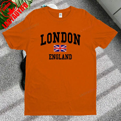 London T-shirt Official National Flag Printed Mens Short Sleeve Cotton Shirt Tee Graphic Tshirts for Men Clothing Women Tops