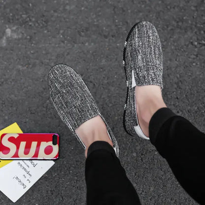 Men's Board Shoes Summer New Luxury Canvas Breathable Soft Sole Hiking Casual Fashion Trend Linen Lazy Fashion Brand Shoes
