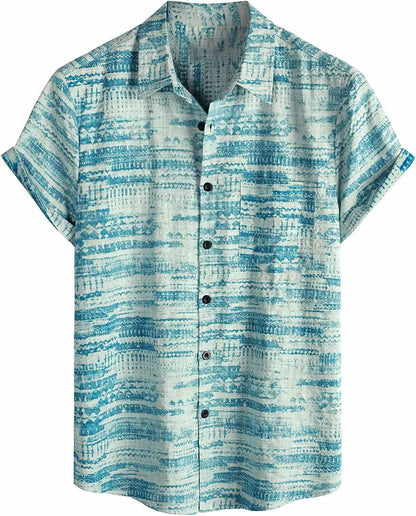 Summer Men's Hawaiian Shirt Casual Floral shirt Short sleeve single breasted beach tropical fashion oversized shirt