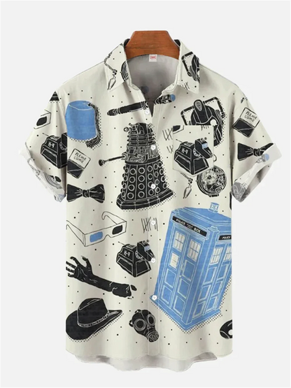 Men's short sleeve Urban Fashion 3D digital Printing Summer shirt