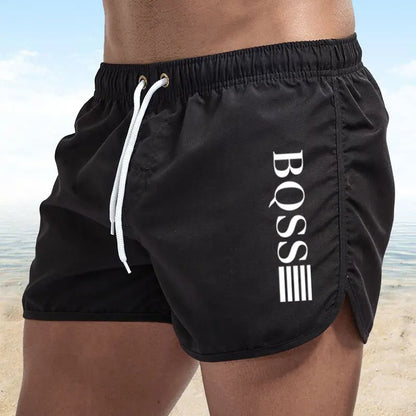 2025 Summer fast drying swim shorts Breathable net fast drying surf beach pants Men's fitness pants Elastic waist shorts S-4XL