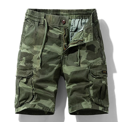 Summer Men Camouflage Cotton Cargo Shorts Men's Fashion Multi-pocket Casual Shorts Pants Outwear Breathable Joggers Shorts Male