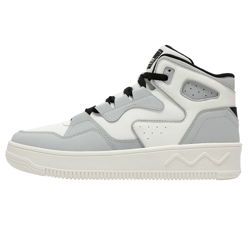 361 Degrees Men's Skateboard Shoes Leather High-top Water-repellent Elastic Thick-soled Simple Versatile Male Sneakers 672436628