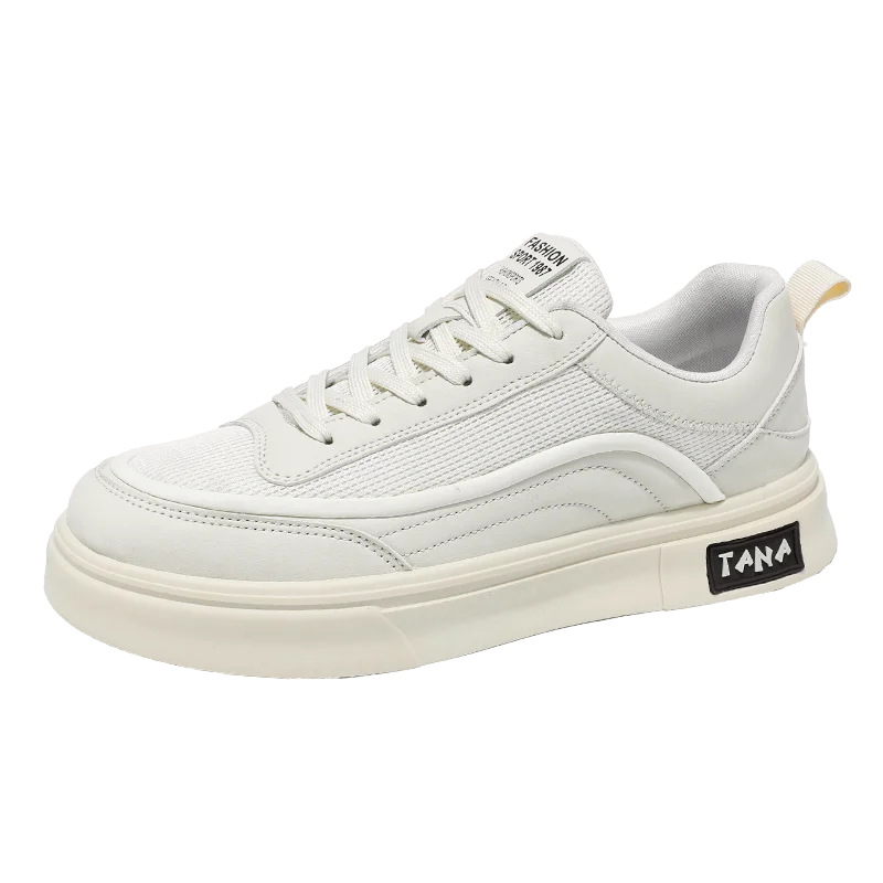 New Men Sneakers Comfortable Platform Shoes 2025 Trend Lace-up Vulcanized Shoes lightweight breathable White Casual Sneakers