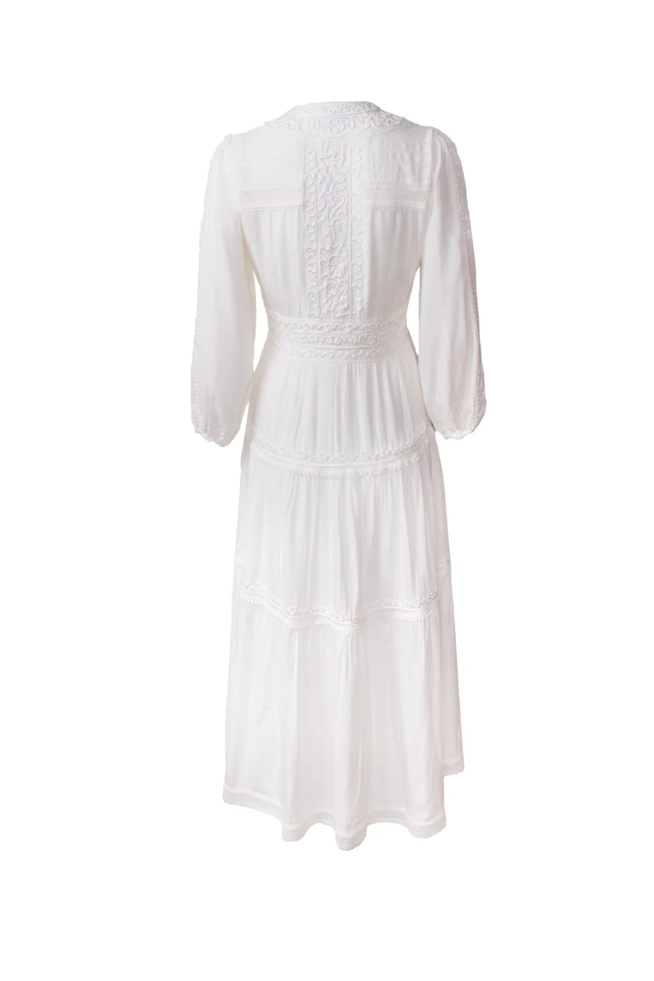 GypsyLady Elegant Vintage Chic Midi Dress Cotton White Boho Autumn Spring Holiday Women Long Sleeve Ladies Dresses Vestidos 2XXL