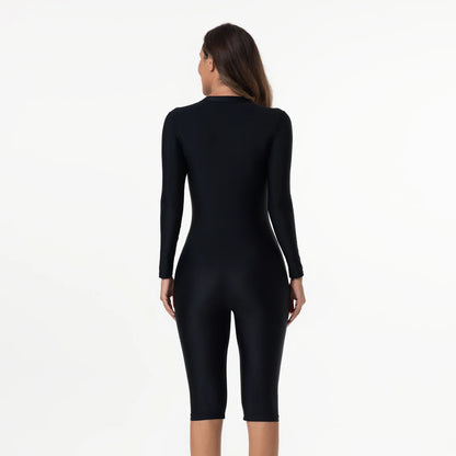 Women's Swimsuit With Sleeve One Piece Bathing Suit Female Beachwear Sport Style Swimming Costume Woman Swimwear Surfing Suit