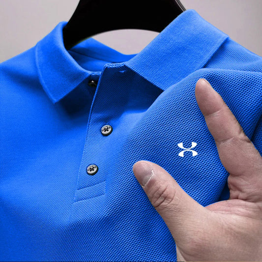 2025 Men's short sleeved breathable T-shirt, business casual polo shirt, original , comfortable clothing, new fashion, summer