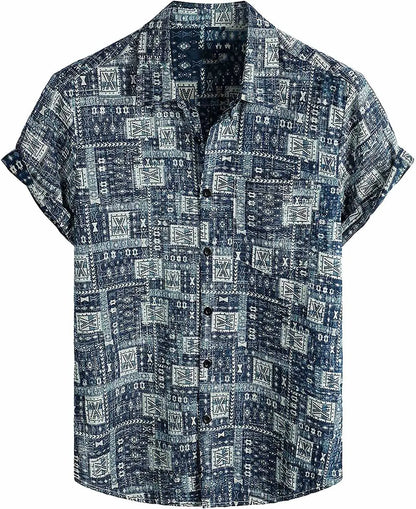 Summer Men's Hawaiian Shirt Casual Floral shirt Short sleeve single breasted beach tropical fashion oversized shirt
