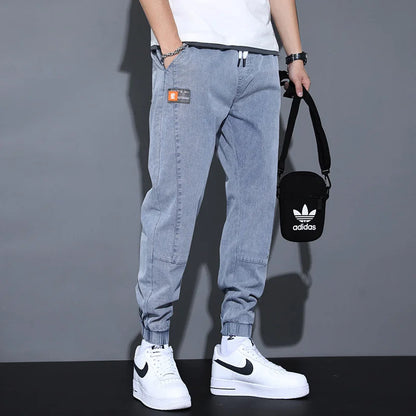 Men's Loose Harlan Strap Denim Pants Casual Versatile Fashion Baggy Jeans For Men Streetwear