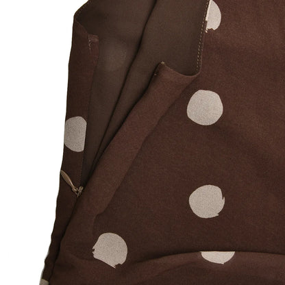 JULISSA MO Chiffon Print Polka Dot Ruched Women Dress Coffee Sleeveless High Waist Dress Spring Slim Elegant Party Club Outfits