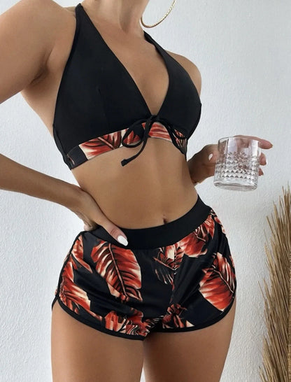 Female Bikini Set Sexy Printed Swimwear Three Piece Bathing Suit Beachwear Summer Swimsuit For Women Tankini Fashion Bikinis
