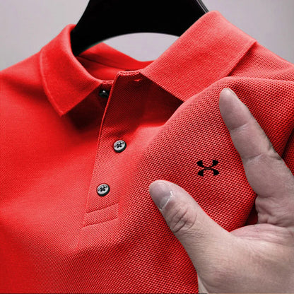 2025 Men's short sleeved breathable T-shirt, business casual polo shirt, original , comfortable clothing, new fashion, summer