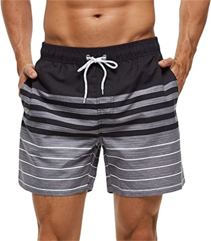 Men Summer Swimwear Beach Shorts For Men Digital Print Male Swimming Trunks Quick Dry Man Surf Board Shorts Beachwear