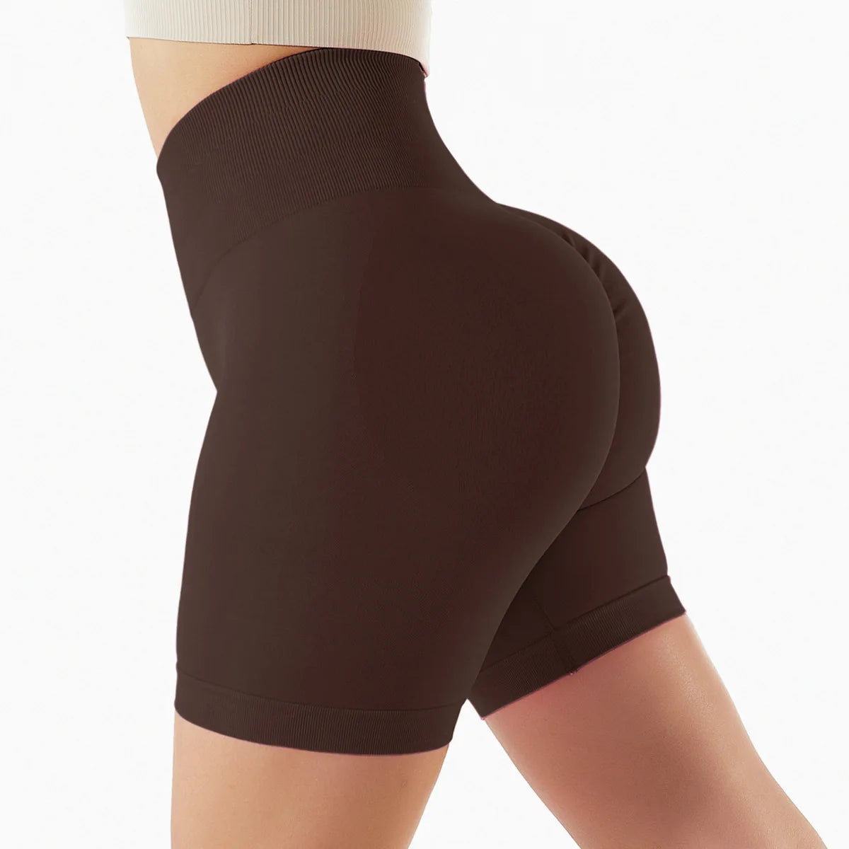 Seamless Yoga Shorts Women Fitness Shorts Running Cycling Shorts Breathable Sports Leggings High Waist Summer Workout Gym Shorts