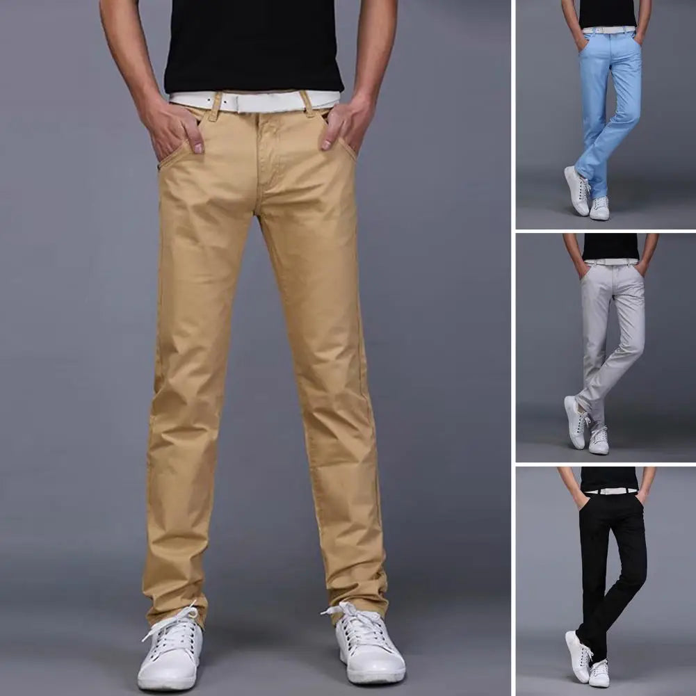 New Men Stretch Skinny Jeans Fashion Casual Slim Fit Denim Trousers Pants Male Brand Clothes Business jeans for men Chinos