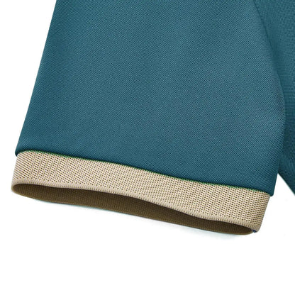 High Quality Sports Leisure Polo Shirts Patchwork Lapel collar short sleeved T-shirt Comfortable Golf men's Clothes summer