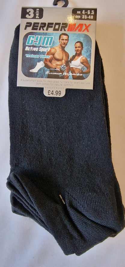 SO11 TRAINER SOCKS 3PK UK 4-6