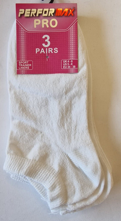 SO12 TRAINER SOCKS 3PK  UK 4-6
