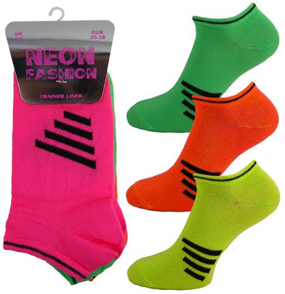 SO13 BLACK STRIPE NEON 3PK UK 4-5