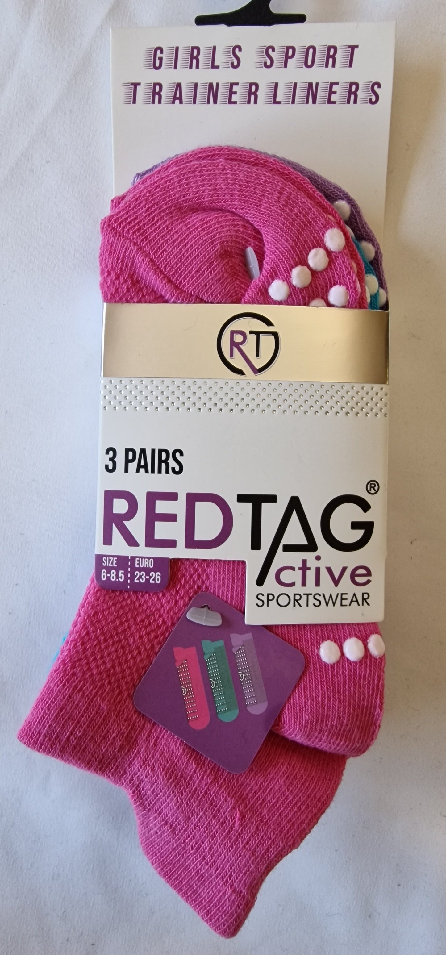 SO14 GRIPPER TRAINER SOCKS 3PK UK 6 - 5.5