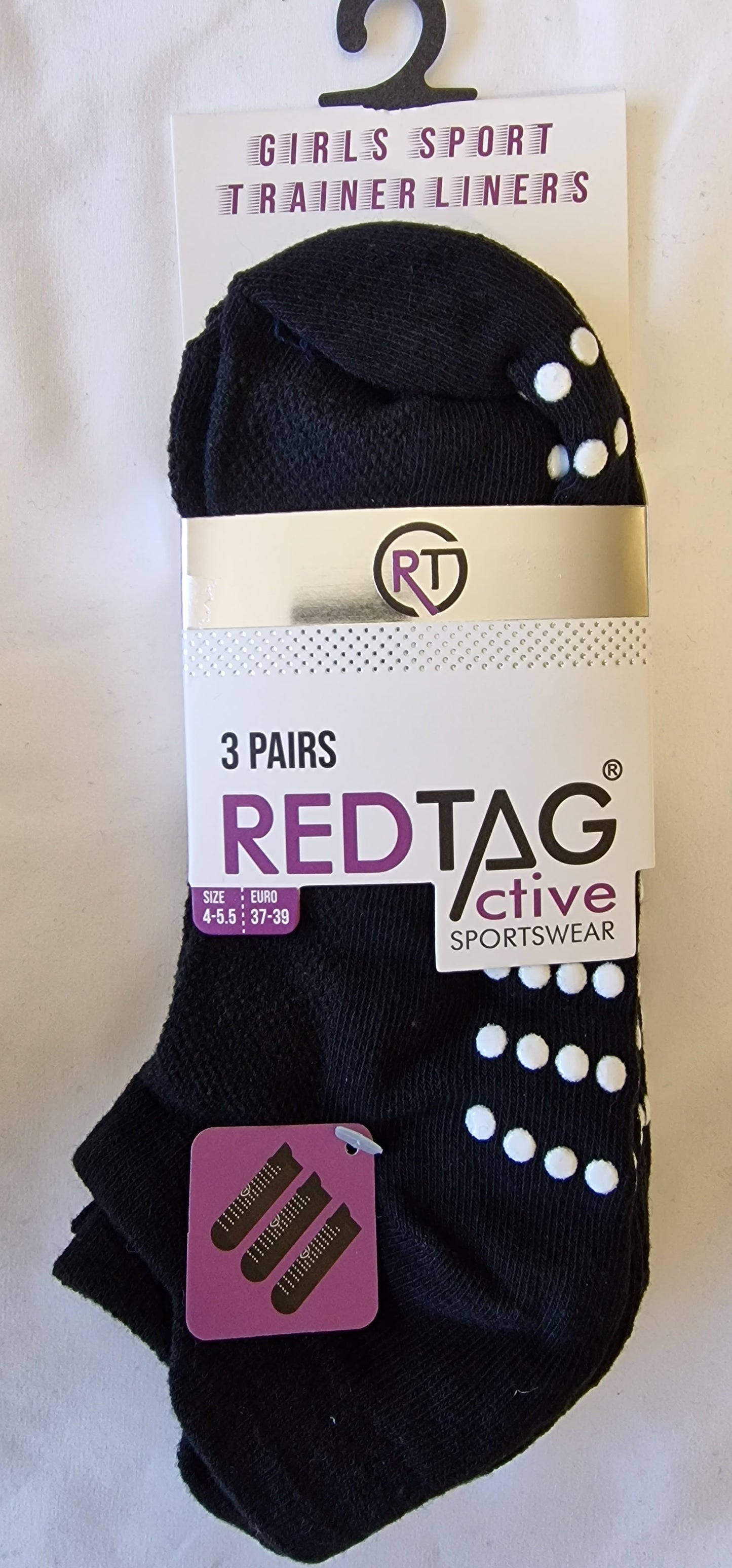 SO14 GRIPPER TRAINER SOCKS 3PK UK 6 - 5.5