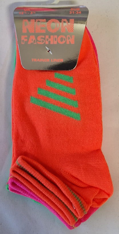 SO16 NEOAN TRAINER SOCKS 3PK UK 12.5-3.5