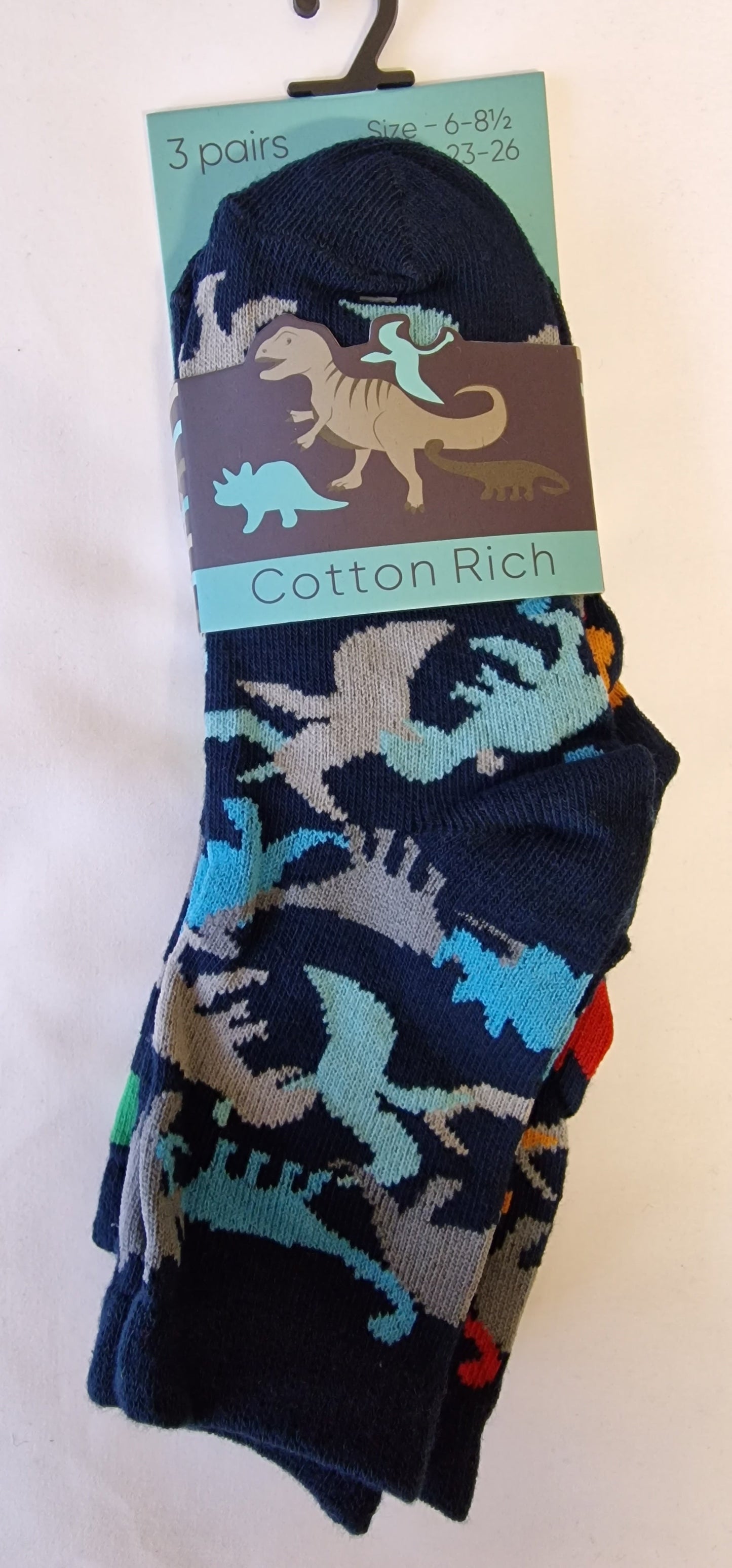 SO25 DINO PRINT 3PK UK 6 - 3.5