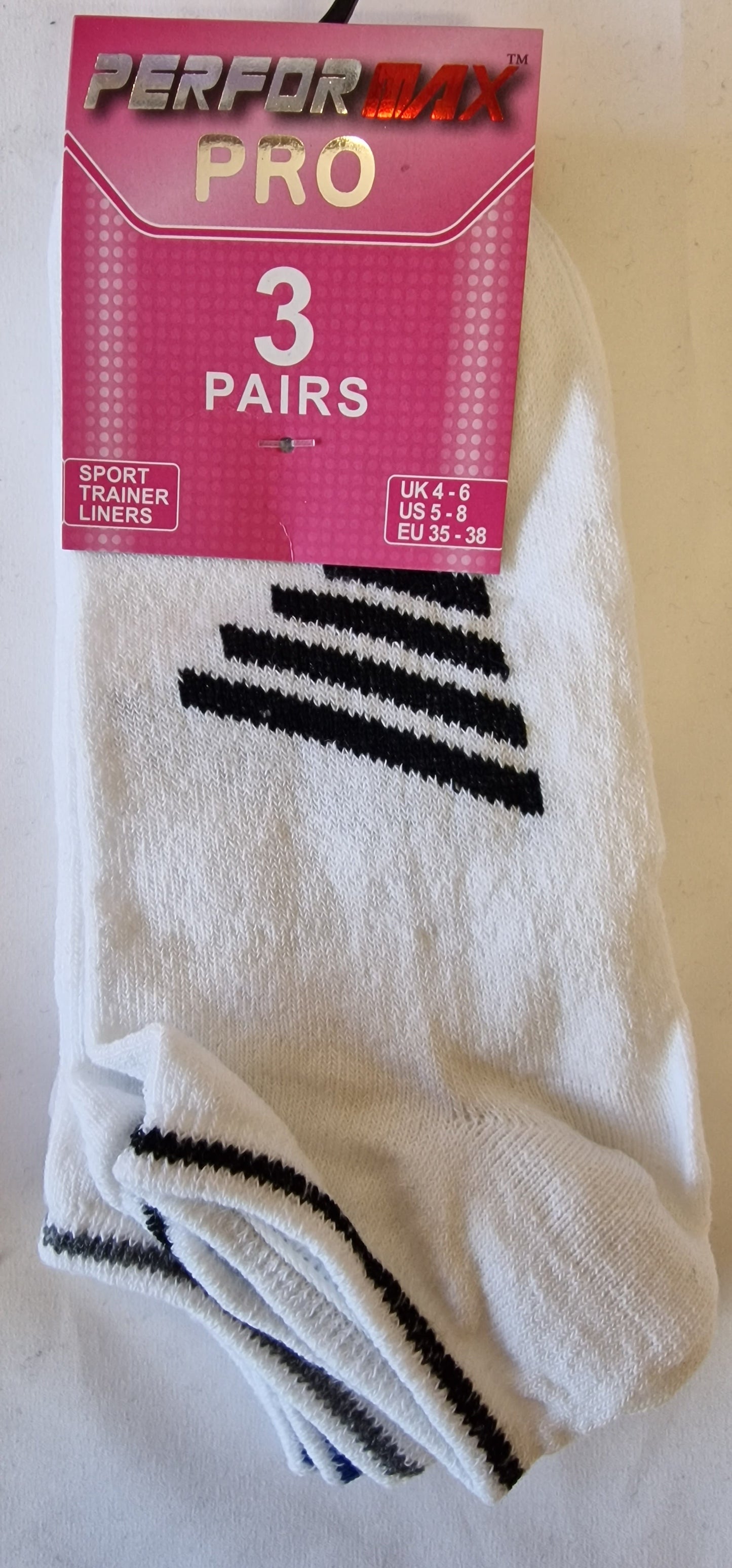SO9 TRAINER SOCKS 3PK UK 4-6