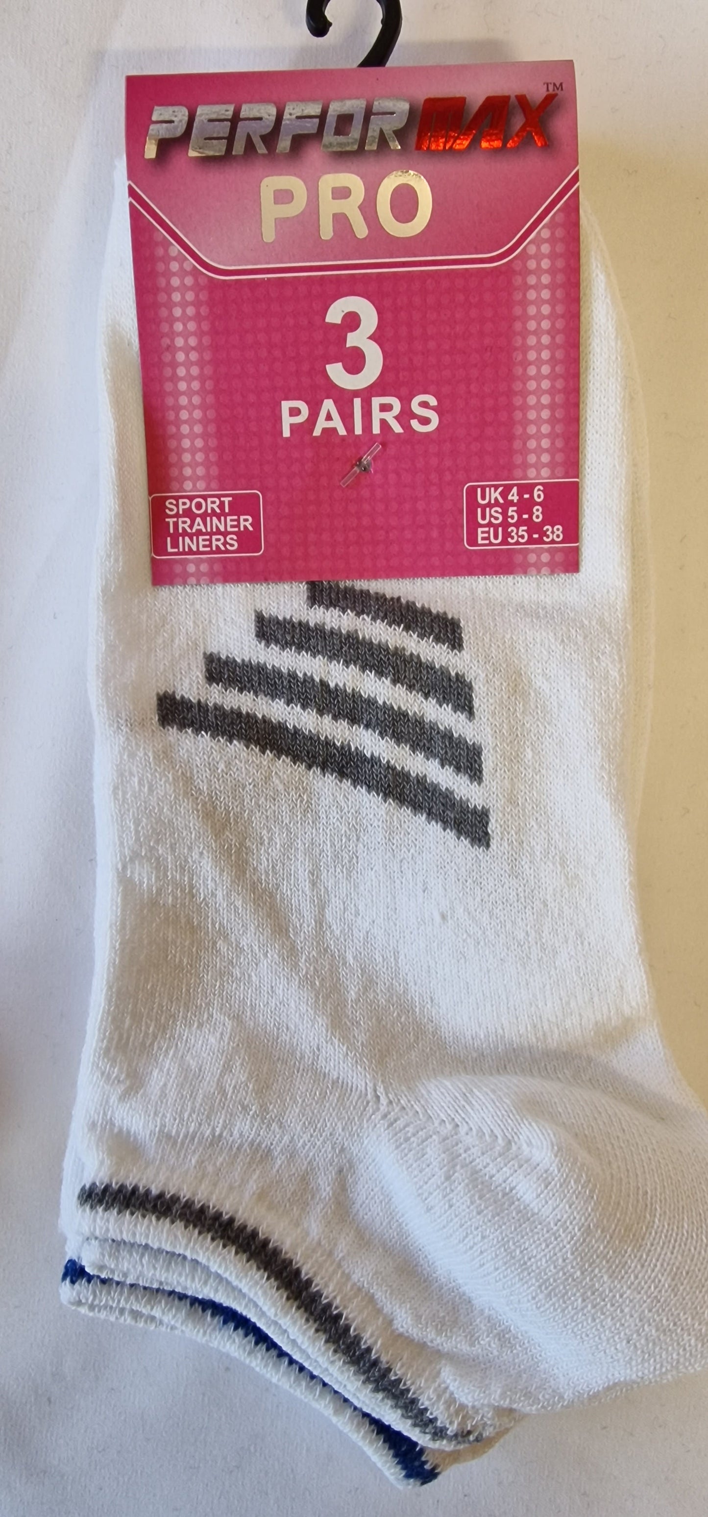 SO9 TRAINER SOCKS 3PK UK 4-6