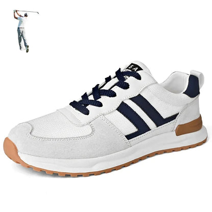NEW Pigskin Leather Men Golf Sport Sneakers High Quality Male Golfer Athletic Training Shoes Spring Outdoor Walking Trainers