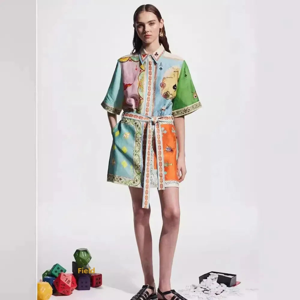 Casual Fashion Floral Print Shirt Cardigan Elegant Versatile Dress Cross-Border Hot Sale Of The Season New Independent Station W