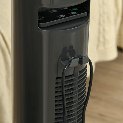 HOMCOM 30 Inch LED Tower Fan 70° Oscillation 3 Speed 3 Mode Remote Controller