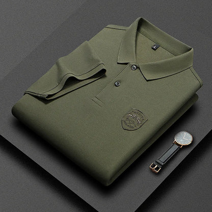 Men's high quality summer new lapel men's short sleeve polo shirt fringe solid color business casual men's polo shirt M-4XL 201