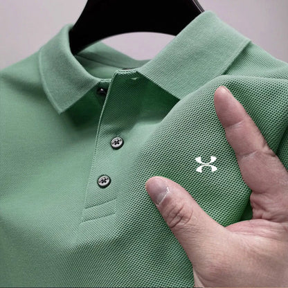 2025 Men's short sleeved breathable T-shirt, business casual polo shirt, original , comfortable clothing, new fashion, summer