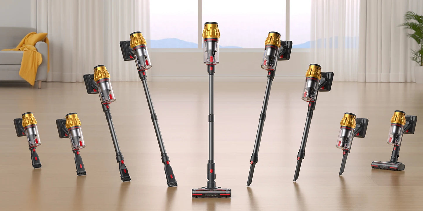 Lubluelu G11 Cordless Vacuum Cleaner 550W Powerful Suction Anti-Tangle Brush 50 Mins Runtime for Pet Hair on Hard Floor Carpet