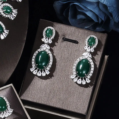 New Luxury 4-piece  Crystal Necklace  Jewelry Set
