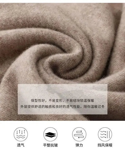 Super Cashmere Sweater Men Thick Pullover Autumn Winter Warm Classic V-neck Clothes Male Jumper Jersey Hombre Pull Homme 4XL