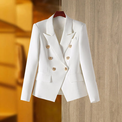 Businesss Lady White Blazer Suits Slim Design Formal Office Women 2Pcs Skirt Sets Elegant Top Quality