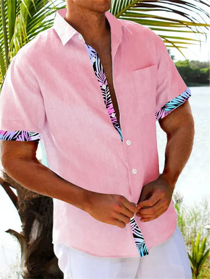 Men's Summer Hawaiian Shirt Short Sleeve 3D Printed Beach Shirt