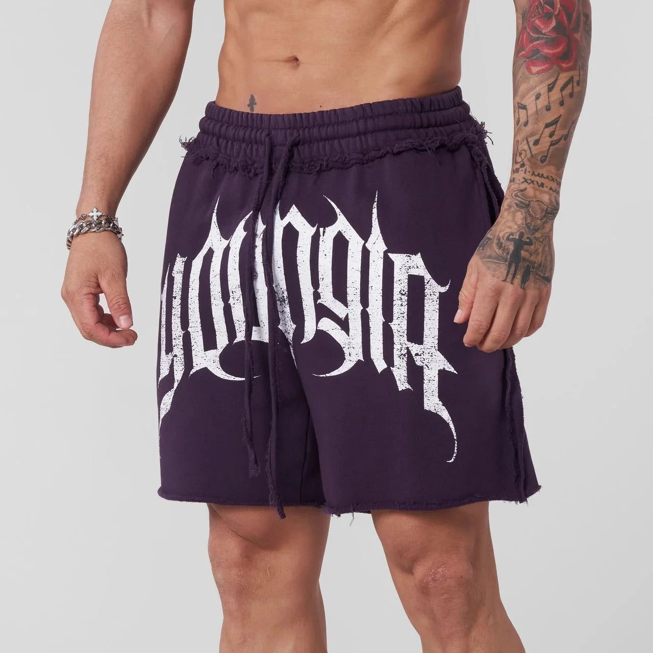 YOUNGLA new American gym training shorts, men's shorts Jogger sports fitness cotton fifth pants casual trend shorts